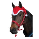 Jõuluteemalised kõrvad-müts hobusele / punane